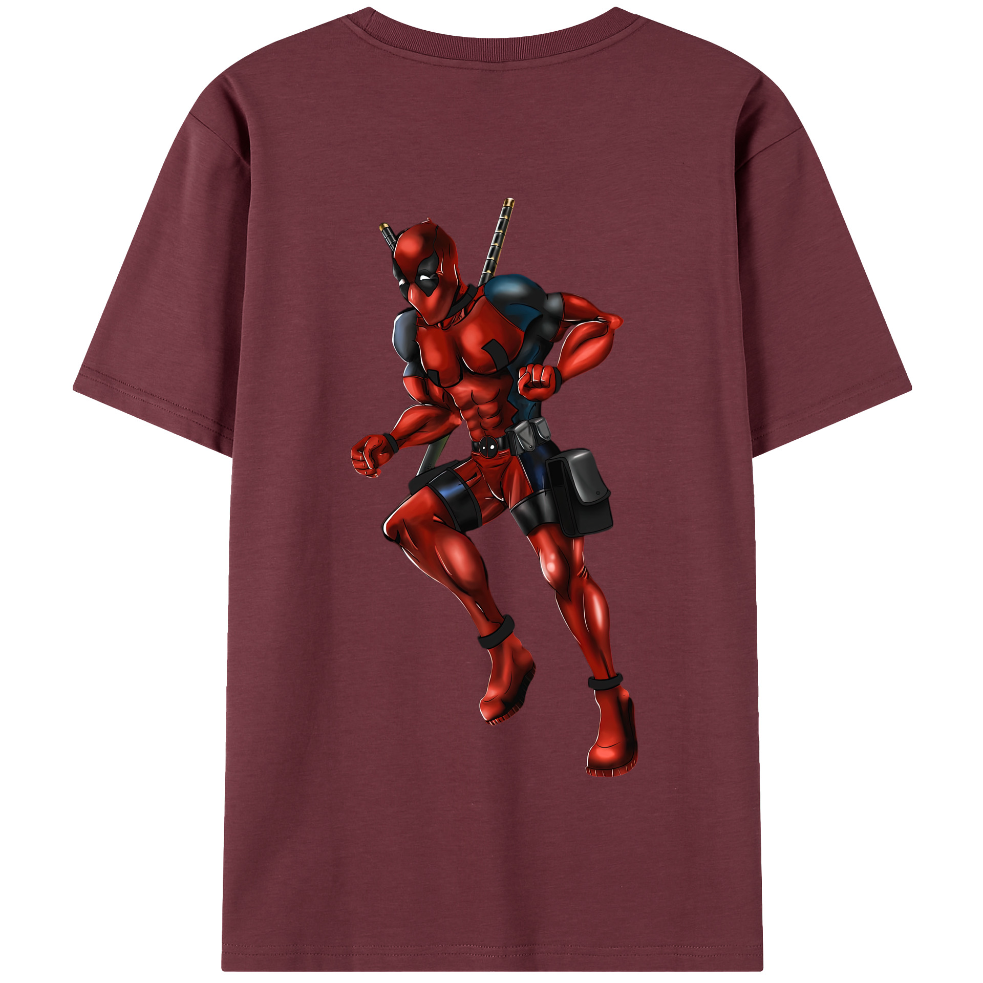（画像用） Deadpool デッドプール 綿100％半袖Tシャツ（背面プリント）